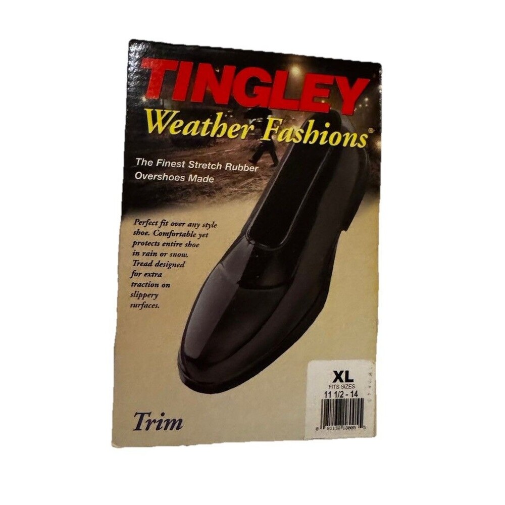 Tingley Weather Fashions Men’s Moccasin Overshoes Stretch Rubber SZ 11.5-14 NEW